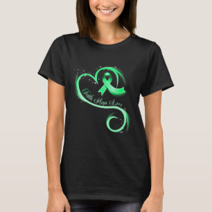 Camiseta Fé Esperança Amor Faixa Verde Conscientização da D