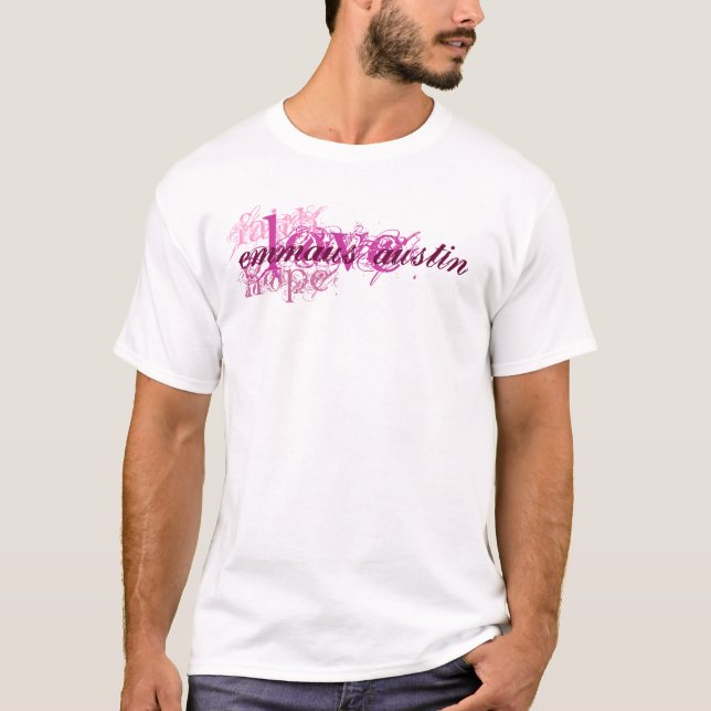Camiseta Fé, Esperança, Amor - Roxo (Frente)
