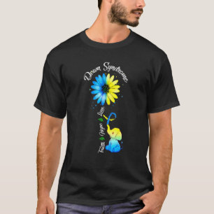 Camiseta Fé Esperança Amor Síndrome de Down Faixa de Consci