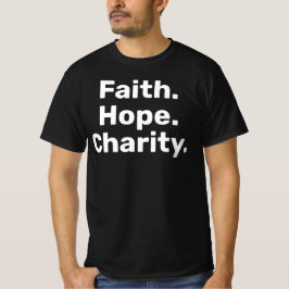Camiseta Fé Esperança Caridade – Minimalista Cristão Modern