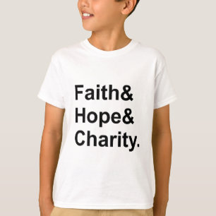 Camiseta Fé Esperança Caridade   Santos Cristãos Mártires