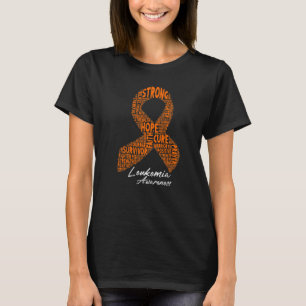 Camiseta Fé Esperança Cura Fita de Conscientização da Leuce