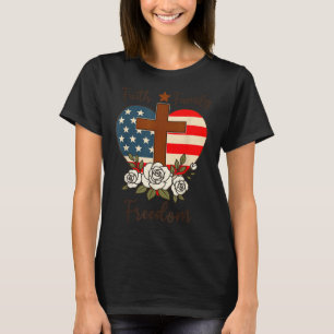 Camiseta Fé Família Liberdade Jesus Cruz Cristã Deus Fé