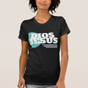 Camiseta Fé Geométrica Rosa Dios Gíria Cristã