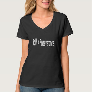 Camiseta Fé igual perseverança religiosa feminina