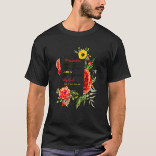 Camiseta Fé Jesus Christian Flor Meu Deus É Quem Você