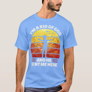 Camiseta Fé, Jesus, Deus, eu sou uma criança de Deus e ele 