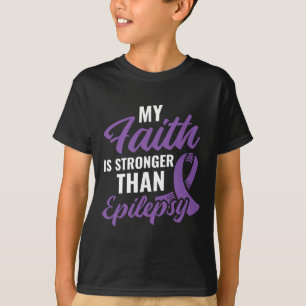 Camiseta Fé Mais Forte Do Que A Epilepsia Sensibilização Pa