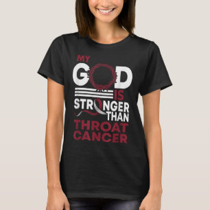 Camiseta Fé Meu Deus É Mais Forte Que O Cancer Da Garganta
