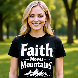 Camiseta Fé Move Montanhas Cristã
