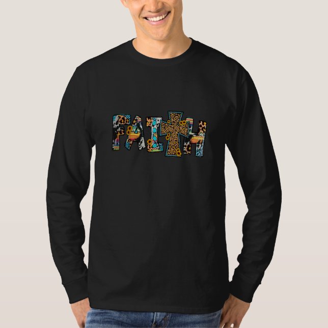 Camiseta Fé Ocidental - Cristã Jesus Cowhide Leopardo Leste (Frente)