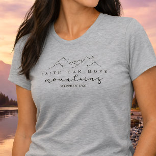 Camiseta Fé Pode Mover Montanhas