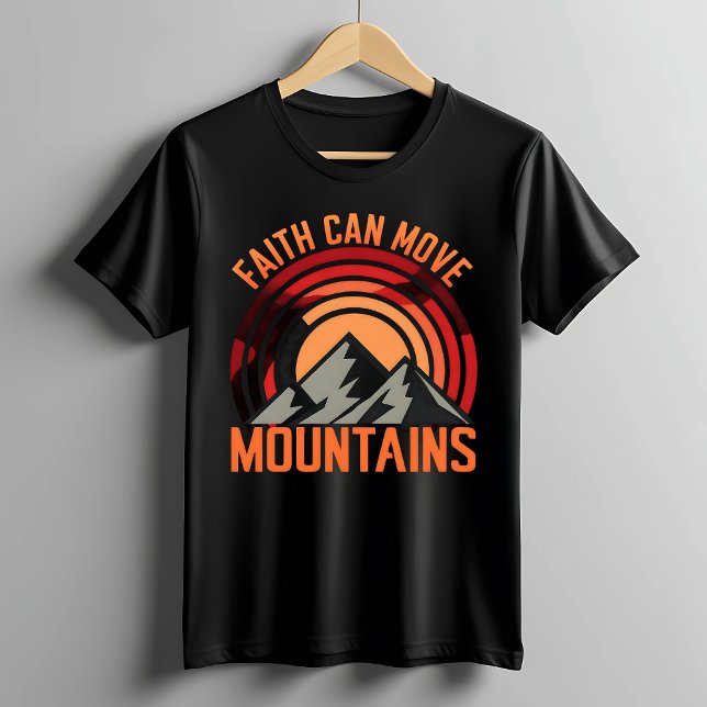Camiseta Fé Pode Mover Montanhas | Christian Tee (Criador carregado)