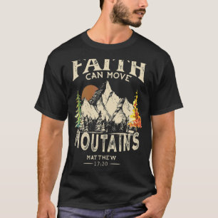 Camiseta Fé Pode Mover Montanhas Mateus 1720 Versículo Bíbl