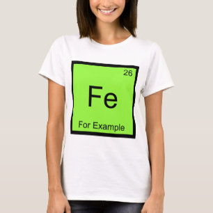 Camiseta Fe - Por Exemplo Símbolo de Elemento Químico Diver