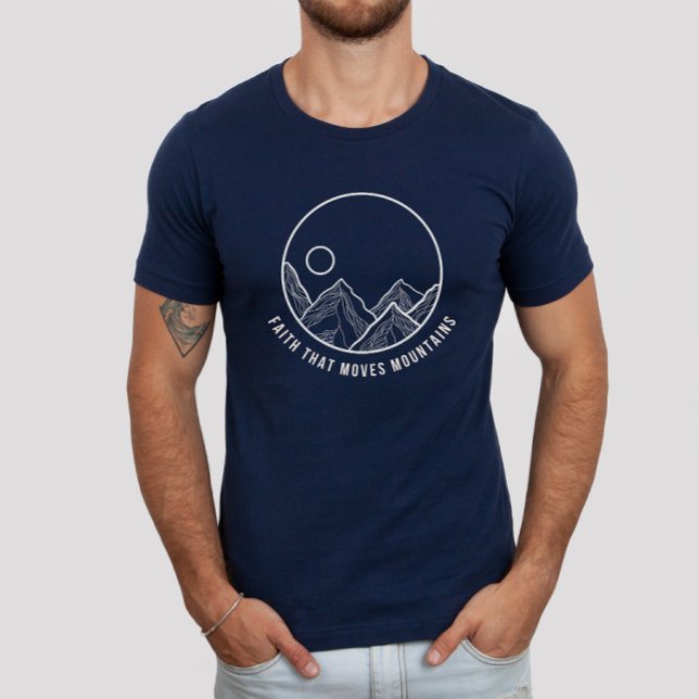 Camiseta Fé que move montanhas Bíblia contra cristão (Criador carregado)