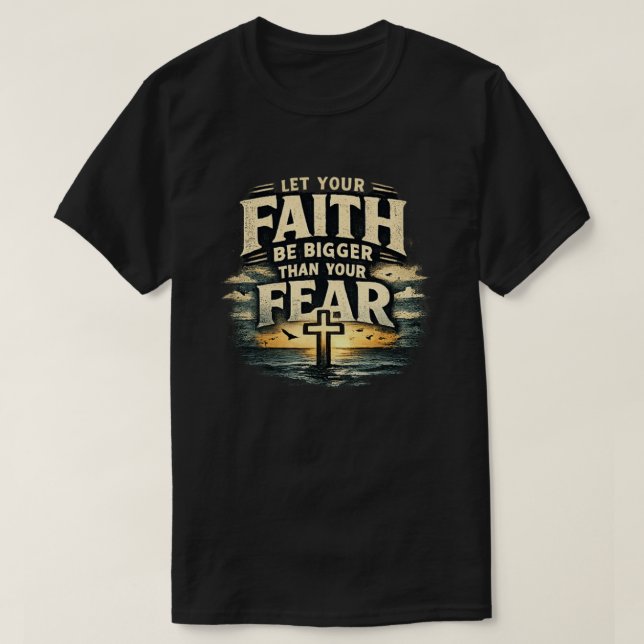CAMISETA FÉ SOBRE MEDO (Frente do Design)