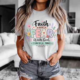 Camiseta Fé sobre Medo Filipenses 4:13