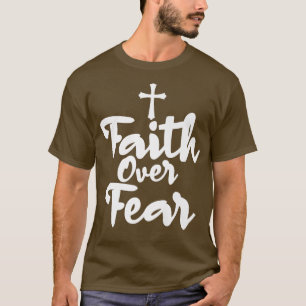 Camiseta Fé sobre medo Inspiração para cristãos unidos