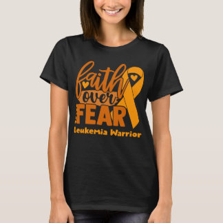 Camiseta Fé sobre o medo a consciência da leucemia