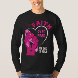 Camiseta FÉ SOBRE O MEDO A Consciência do Cancer