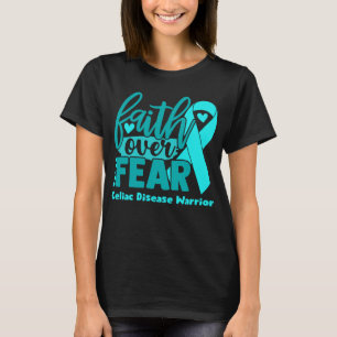 Camiseta Fé sobre o medo da consciência da doença celíaca