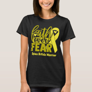 Camiseta Fé sobre o medo da consciência de Spina Bifida