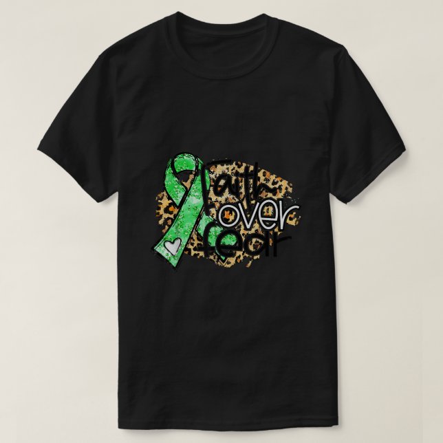 Camiseta Fé Sobre o Medo da Consciência Leopardo Bile Duct  (Frente do Design)
