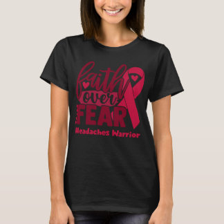 Camiseta Fé Sobre o Medo Dores de Cabeça Sensibilização