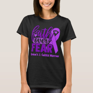 Camiseta Fé sobre o medo e a consciência de Crohn