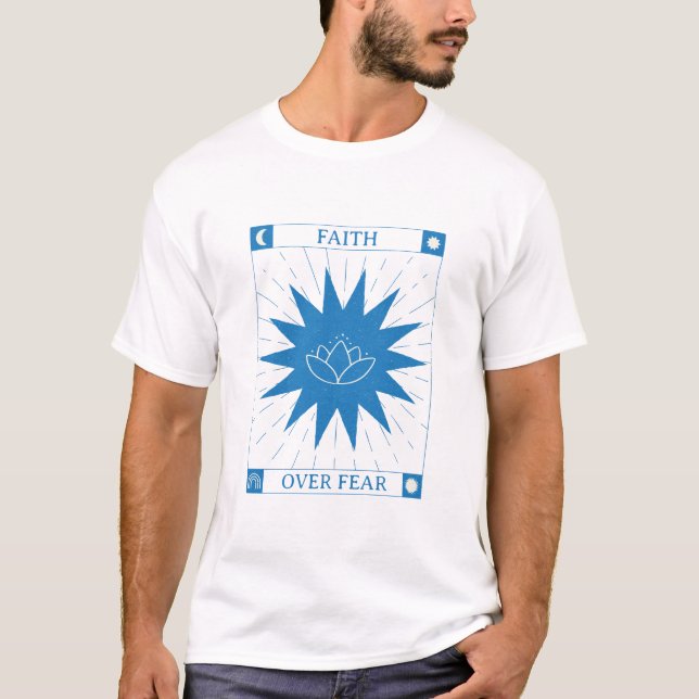 Camiseta "Fé sobre o medo" espiritualidade cristã (Frente)