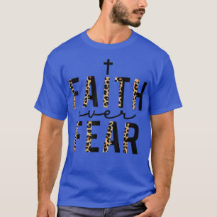 Camiseta Fé Sobre o Medo Leopardo Leoletters Christian Fait