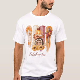 Camiseta Fé Sobre o Medo Salmo 23:4 Diário de capa dura
