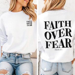 Camiseta Fé sobre o medo   Salmo 27:1 Estética Cristã