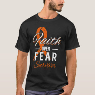 Camiseta Fé Sobrevivente da polícia sobre fita laranja de m