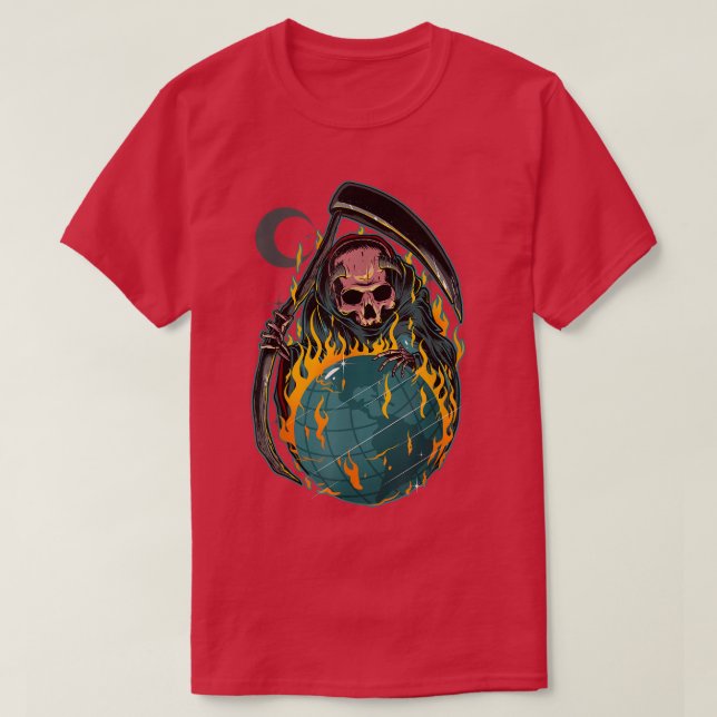 Camiseta Fear Reaper Devil Grim Reaper Death Soul Collector (Frente do Design)