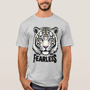 Camiseta Fearless_dgn.no.2- por Maaya_Impressão, Cinza de H