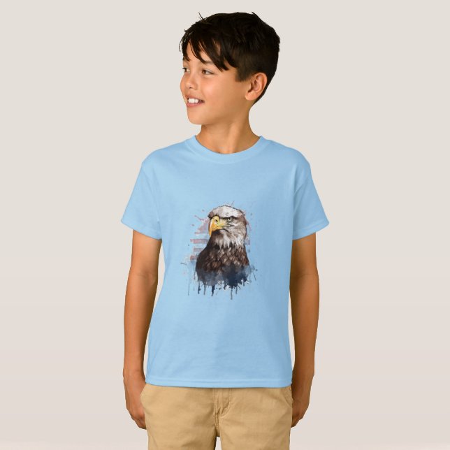 Camiseta Fearless Eagle Spirit – Kids T-Shirt Collection (Frente Completa)