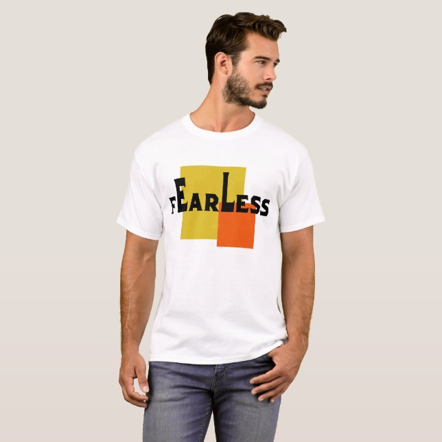 Camiseta Fearless Modern Abstract Geometric Brand Design (Frente Completa)