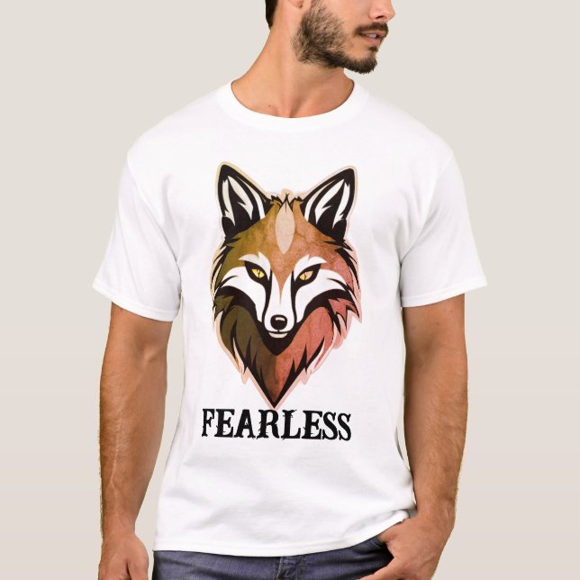 Camiseta Fearless Wolf Slogan – Freefit Classic Co (Frente)