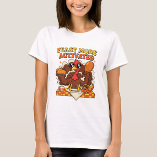 Camiseta Feast Mode Activated – Funny Thanksgiving Turkey 