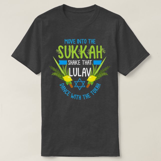 Camiseta Feast of Tabernacles with Lulav and Etrog or Sukko (Frente do Design)