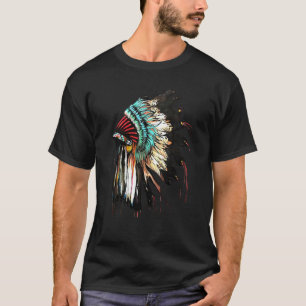 Camiseta Feather Headdress Native American Indian Headdress