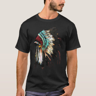 Camiseta Feather Headdress Native American Indian Headdress