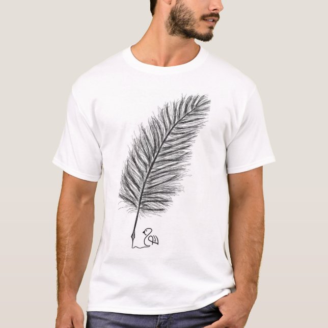 Camiseta Feather Quill a voz dos pensamentos e emoções (Frente)