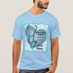 Camiseta Febre Azul, enfermeira geriátrica