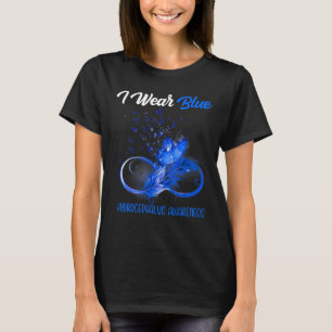 Camiseta Febre de Fita de Borboleta Hidrocefalia Sensibiliz