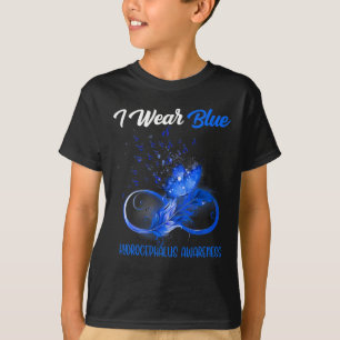 Camiseta Febre de Fita de Borboleta Hidrocefalia Sensibiliz
