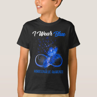 Camiseta Febre de Fita de Borboleta Hidrocefalia Sensibiliz