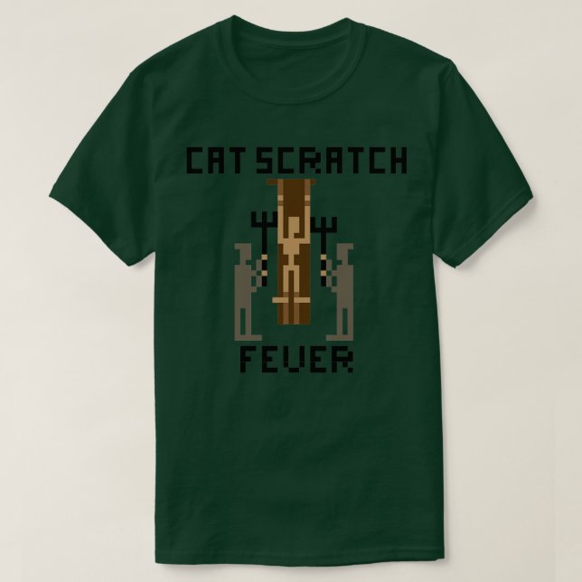 Camiseta Febre do Arranhão de Gatos (Frente do Design)